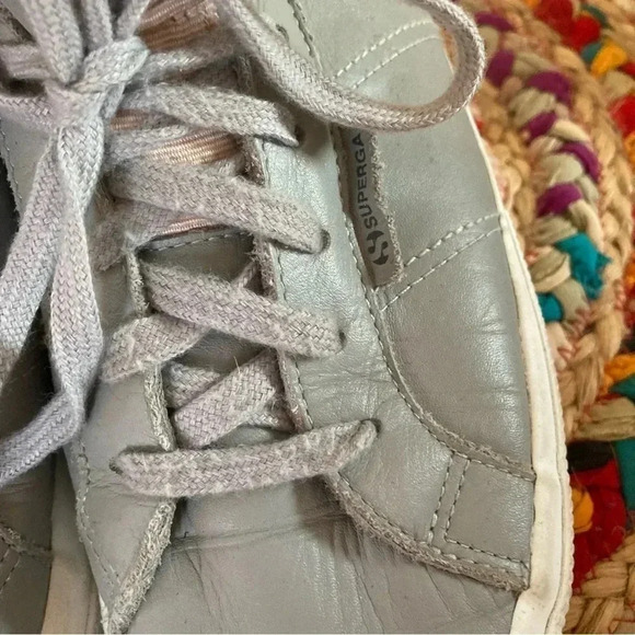 Superga grey leather  pink sneakers - Picture 8 of 8